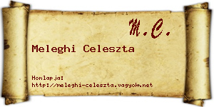 Meleghi Celeszta névjegykártya
